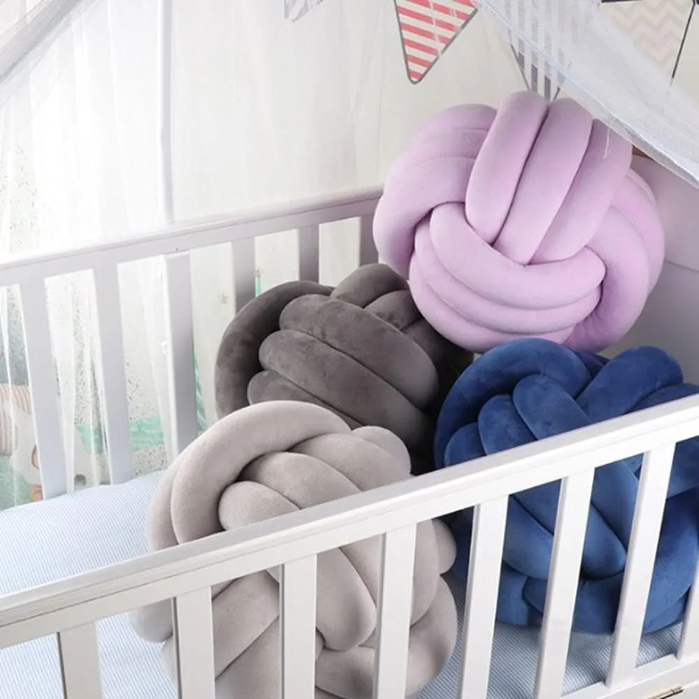 Relief Toy (Dark carnivore eccentric culture contributor fixture Blue,8.5in/22cm) Knot Pillow Ball Round Cushion Pillows, Children Room Decoration Plush Toys Calming Stress 