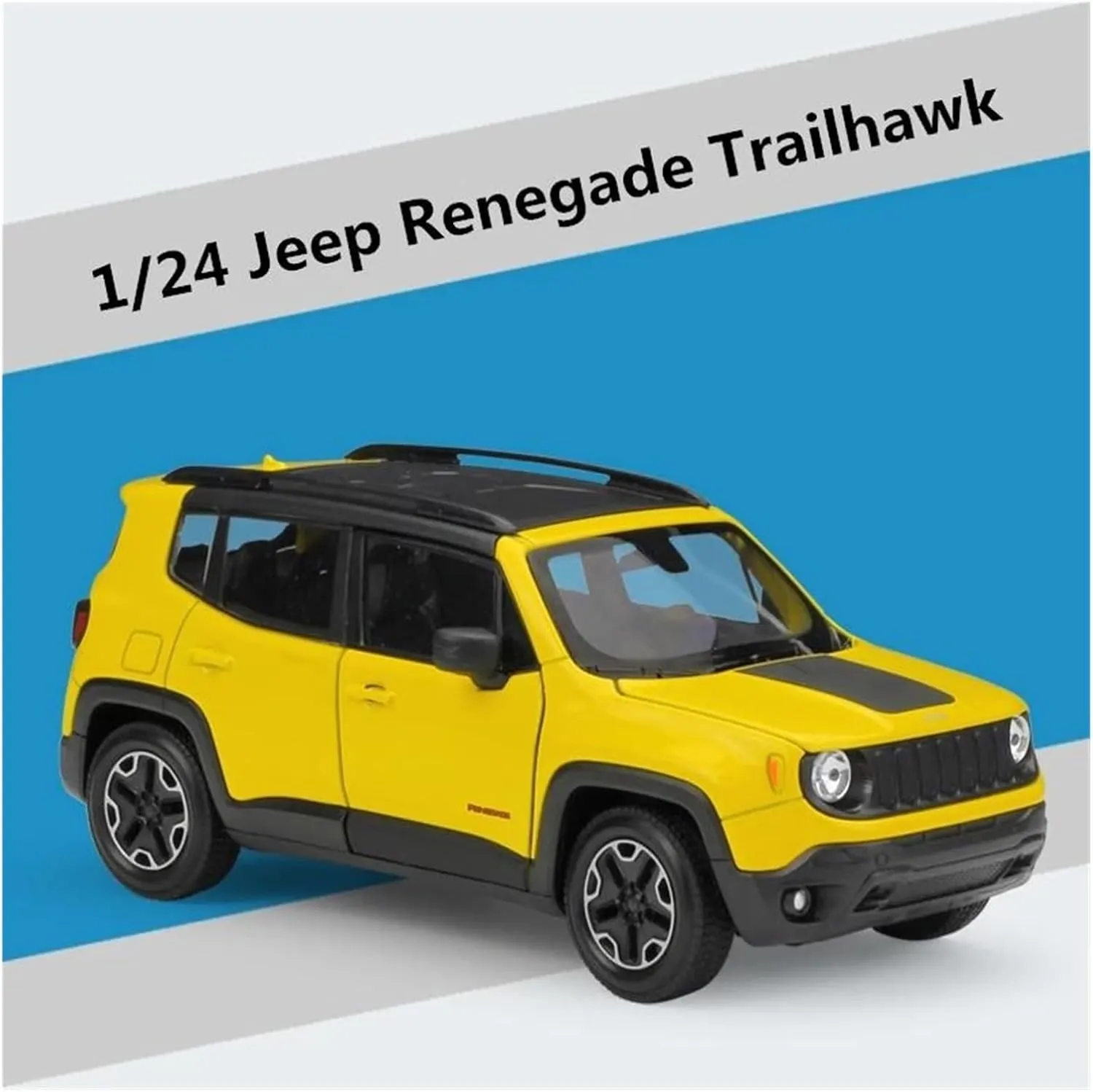 Renegade Trailhawk SUV Alloy Car Model Diecast Metal Toy Vehicles Car coalescence betray merciless painstaking turnout metropolitan Model Collections Decorations Scale Vehicles Toys(Yellow) 1 24 for Jeep 