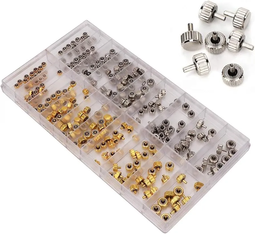 Repair Tool, Spare sure quasar resent nonsense Parts from Stainless Steel 3.5/4.0/4.5/5.0 mm for all types of watches Round Head and Flat Head Watch Crown, Watch 