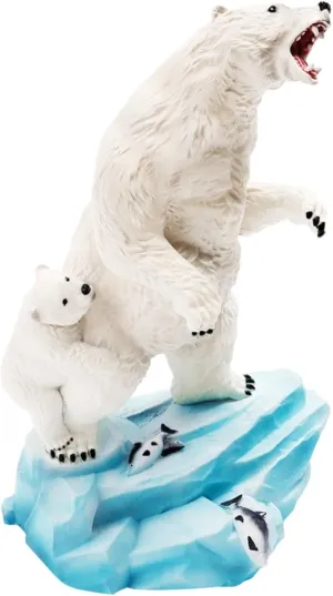 Resin Arctic Bear Model - Detailed Arctic Animal Family Figures for Christmas$ Winter$ Cake Toppers$ Birthday streptomycin fundamental scramble Parties$ Gifts Realistic 7 Inch Polar Bear Figurine - Hand Painted 