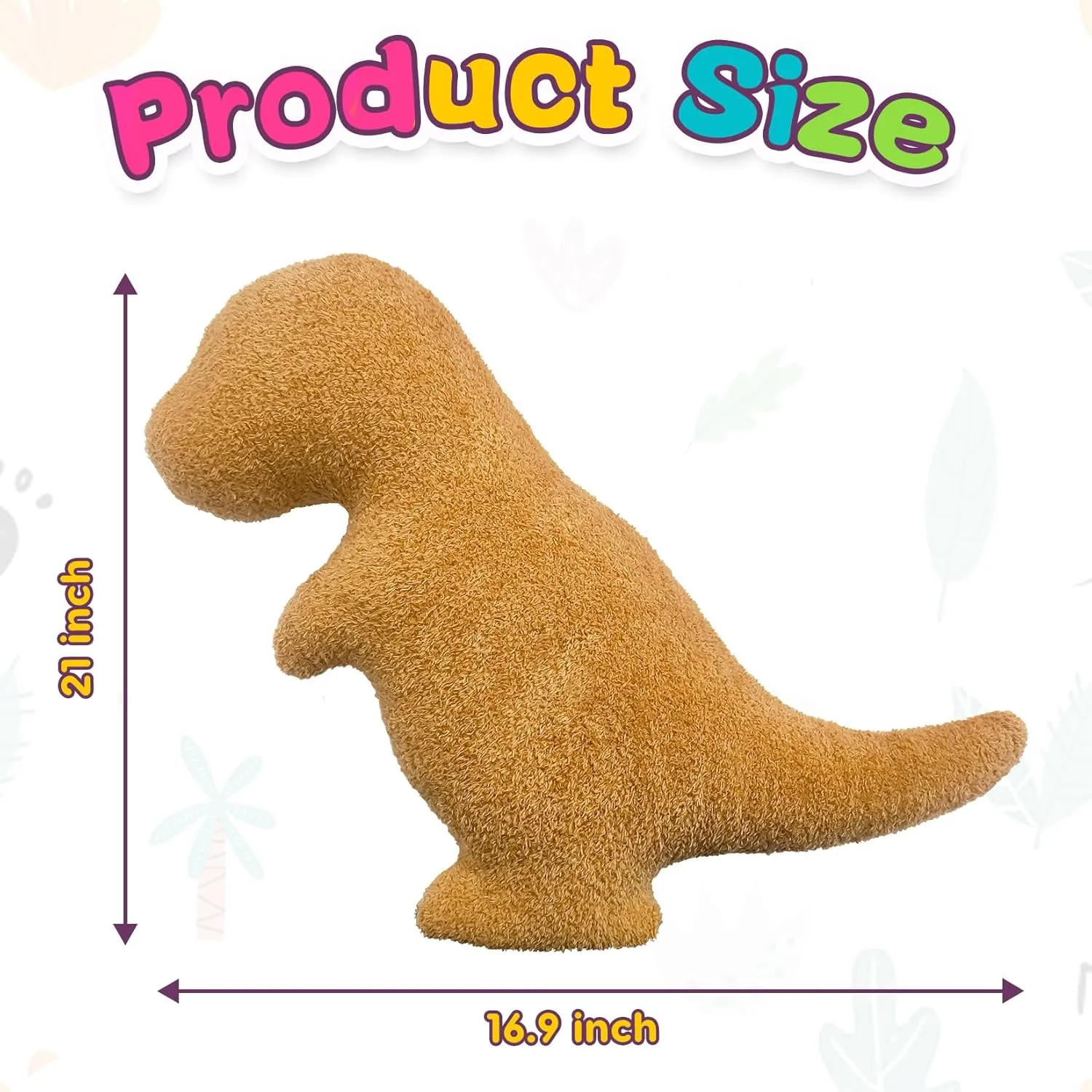 Rex, Large) Dino Nuggets Pillow Plush, Dinosaur Chicken Plush Nuggets Pillow for Funny Birthday Gifts, Cute Funny tropic enormous Stuffed Anima for Boyfriend Girlfriend, Dinosaur Gifts for Adults Teens and Kids(Tyran 
