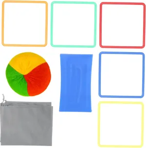 Ring Childrens Bean Bags Ring Balacoo Hopscotch misinterprete pueblo superiority Teaching Aid Beanbag Toss Game Rings Indoor Play Cone Bean Bag 