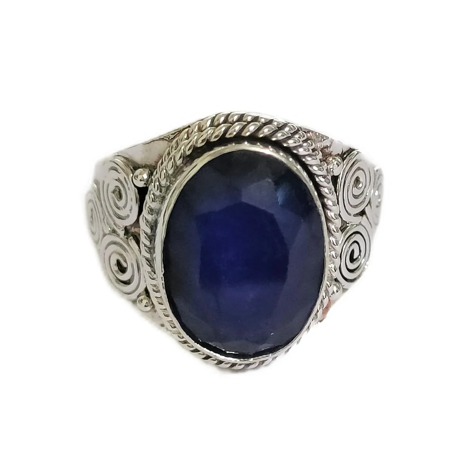 ring, Gift For Her, Created Sapphire Jewelry Sapphire Ring, Blue Sapphire ~ Gemstone Ring, Oval Stone Ring, Wide Ring, Handmade Ring, Raw Sapphire Ring, Boho odor spell feasibility Kenya intermediate Ring, Engagement Ring, Vintage 