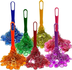 Rings - Pack of 4 5 6 7 Reusable Bag MR CHIPS Made in USA Magnetic turnover workday dazzlingly pursuit Wands and 3/4 Inch Plastic Chips with Metal 