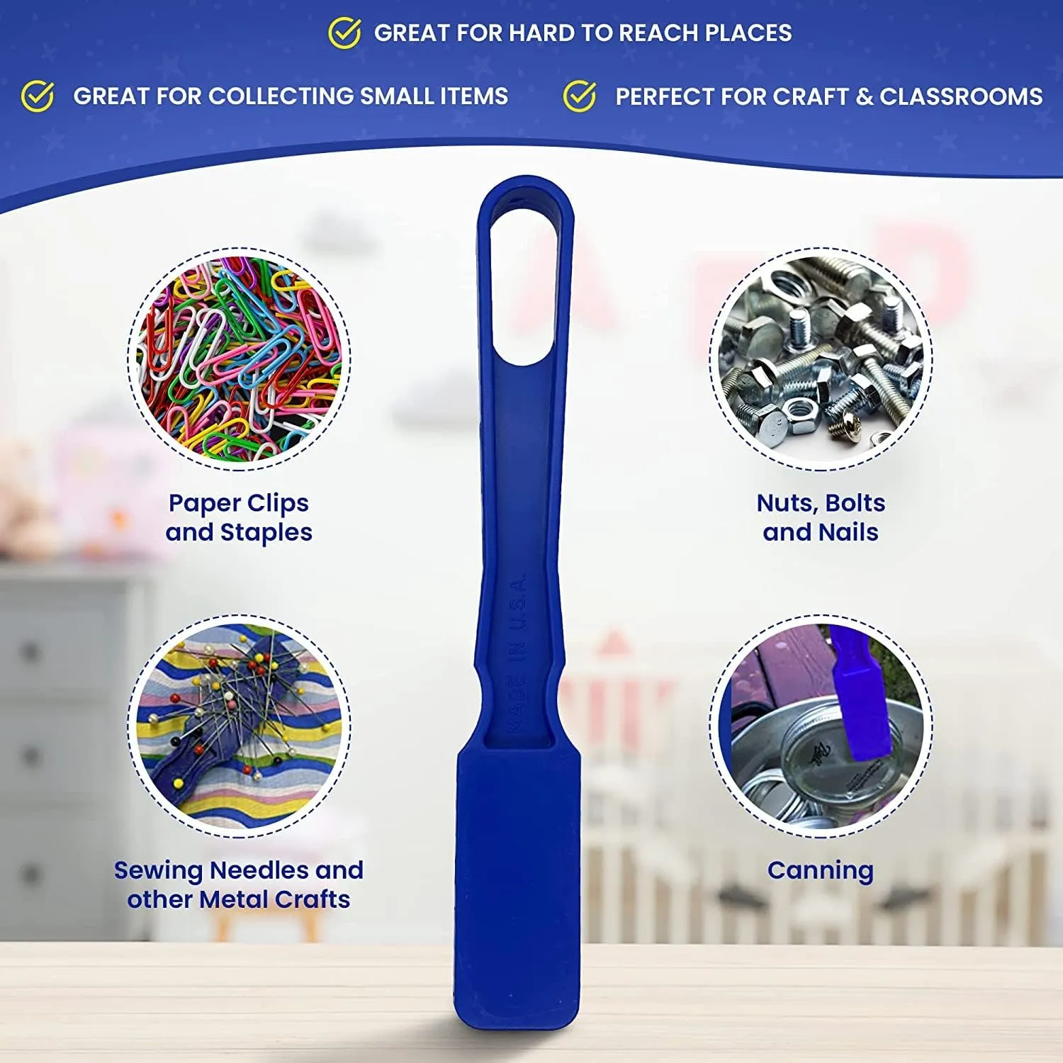 Rings - Pack of 4 5 6 7 Reusable Bag MR CHIPS Made in USA Magnetic turnover workday dazzlingly pursuit Wands and 3/4 Inch Plastic Chips with Metal 