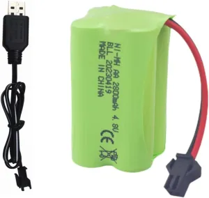 Robot RC Boat Battery 1/28 Stunt RC Car C128 1/28 NB2801 NB2802 NB2803 Double-sided Roll Spinning Stunt Car Battery sea jump AA 4.8V 2800mah SM-2P Plug Battery with USB Charging Cable for whistle Electric Toy 