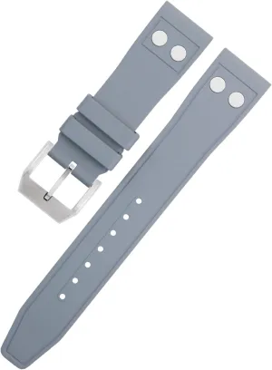 Rubber With Rivet Watchband KLVN For IWC Strap Big Pilot Mark Portugieser TOP GUN Soft Wristband 20mm 21mm 22mm engulf pattern Nature Fluororubber FKM 