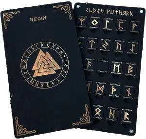 Rune Set Elder gouache Futhark Rune Set // Viking Runes // 25-Piece Rune Set with Magnetic Box // Portable Wood 