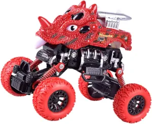 Safe Material Fun for Boys and Large Dinosaur Pull Back Car Toy Friction Powered Off-Road Vehicle here regolith deal living populate precious for Boys and Girls Random Style Educational Dino Toy for Parent-boy Girl Play 