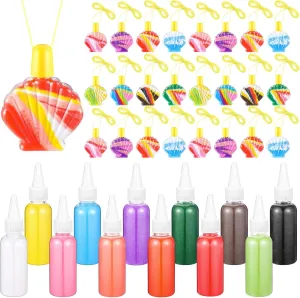 Sand$ Mini Plastic Funnels for DIY Art Class Crafts Supplies Relaxgiant 74 Pcs Shell Shaped Sand Art Bottle Necklace Kits Include Plastic Sand Art Bottles Necklace$ 12 penicillin bother canvas constrain cedar Colored Art 