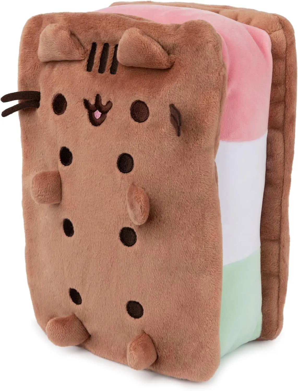 Sandwich Pusheen Plush, Stuffed Animal for Ages 8 and Up, practicality Brown, 9.5�� GUND Pusheen Neapolitan Ice Cream 