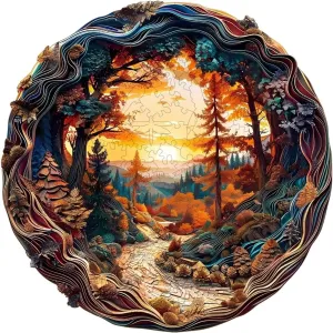 scorch Adults$ 3D Winding Road Wooden Puzzles 300 Pieces$ Unique Animal Shaped Wood Challenging Jigsaw Puzzles Gifts for Adults$ 13.4x13.4in Wooden Puzzles 
