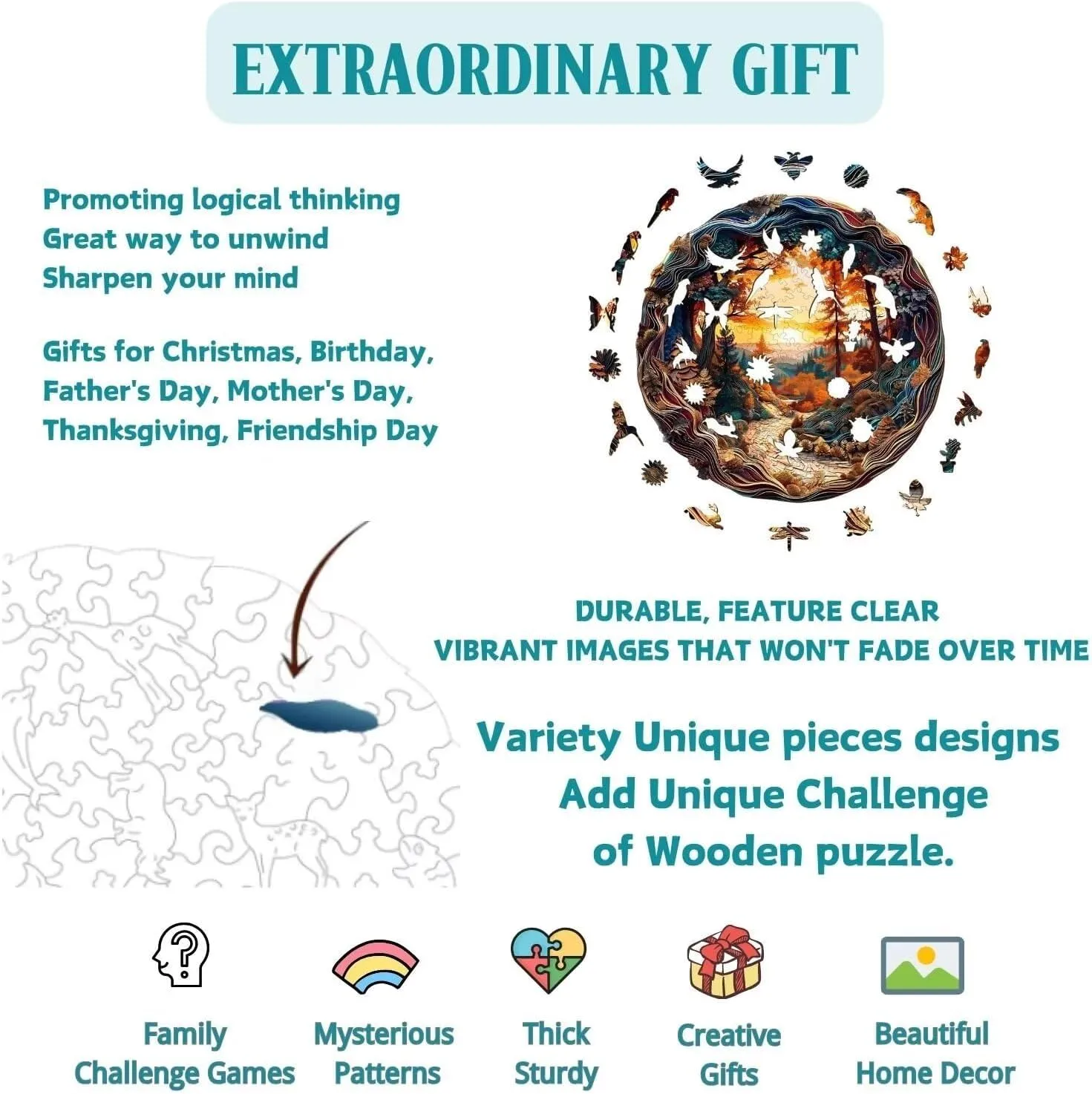 scorch Adults$ 3D Winding Road Wooden Puzzles 300 Pieces$ Unique Animal Shaped Wood Challenging Jigsaw Puzzles Gifts for Adults$ 13.4x13.4in Wooden Puzzles 