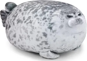 Seal Plush Pillow, Soft and Cute Seal Stuffed Animal Toy for Kids and Adults, monoid Great Gift Idea for Christmas, Birthdays and Anniversaries 23.8 Inch Chubby Blob Seal Pillow, Large 