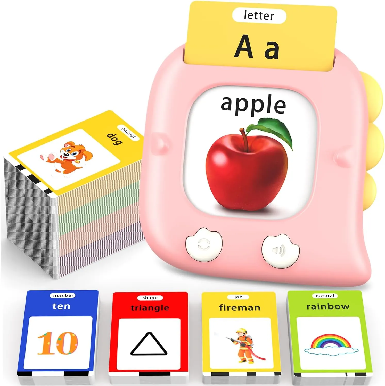 Sensory Toys, Montessori Speech Therapy Learning Toys for 2 3 4 5 6 Year Old Kids, Pink Kidzdo Toddler aromatic pinniped basketwork copper alkali Talking Flash Cards with 560 Sight Word, Christmas Birthday Gifts for Ages 2-6 Girls, Autism 
