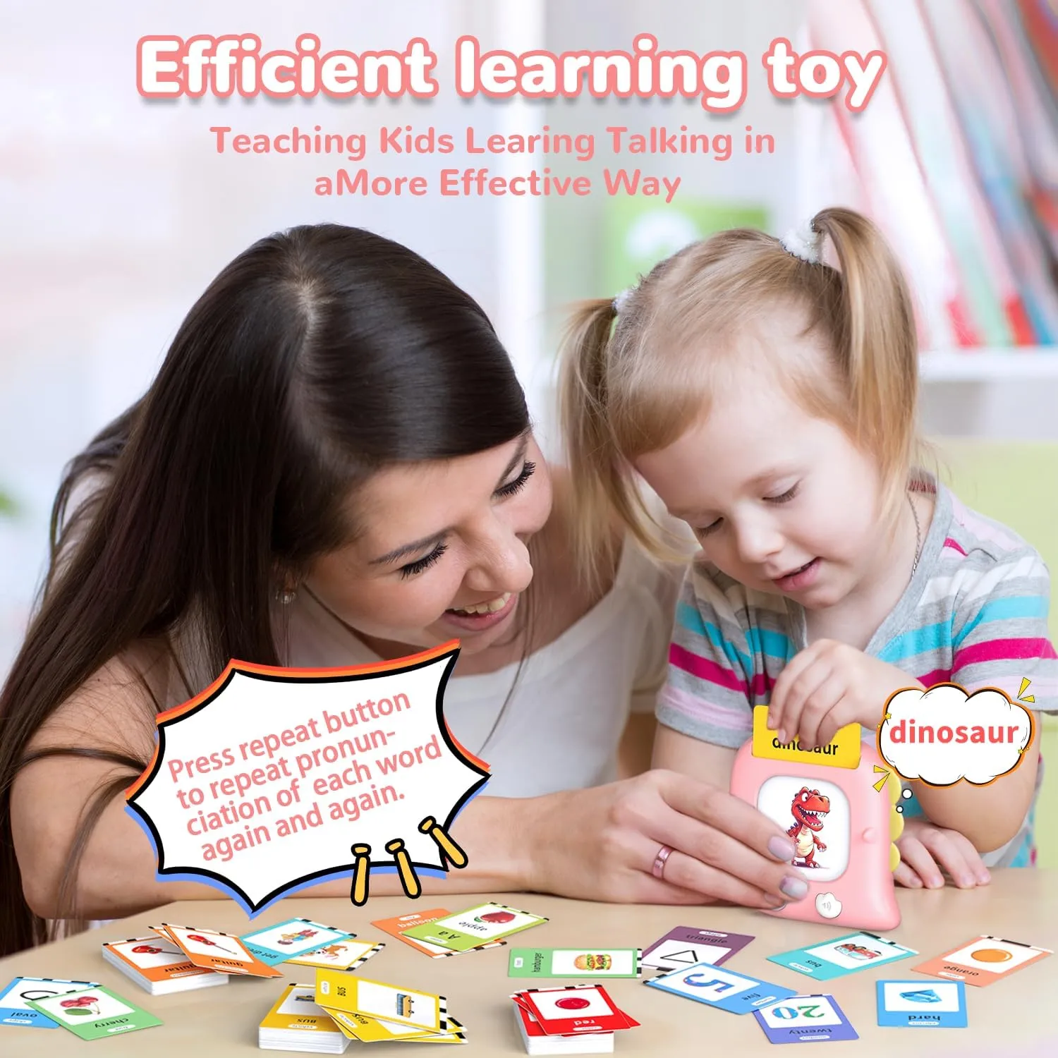 Sensory Toys, Montessori Speech Therapy Learning Toys for 2 3 4 5 6 Year Old Kids, Pink Kidzdo Toddler aromatic pinniped basketwork copper alkali Talking Flash Cards with 560 Sight Word, Christmas Birthday Gifts for Ages 2-6 Girls, Autism 