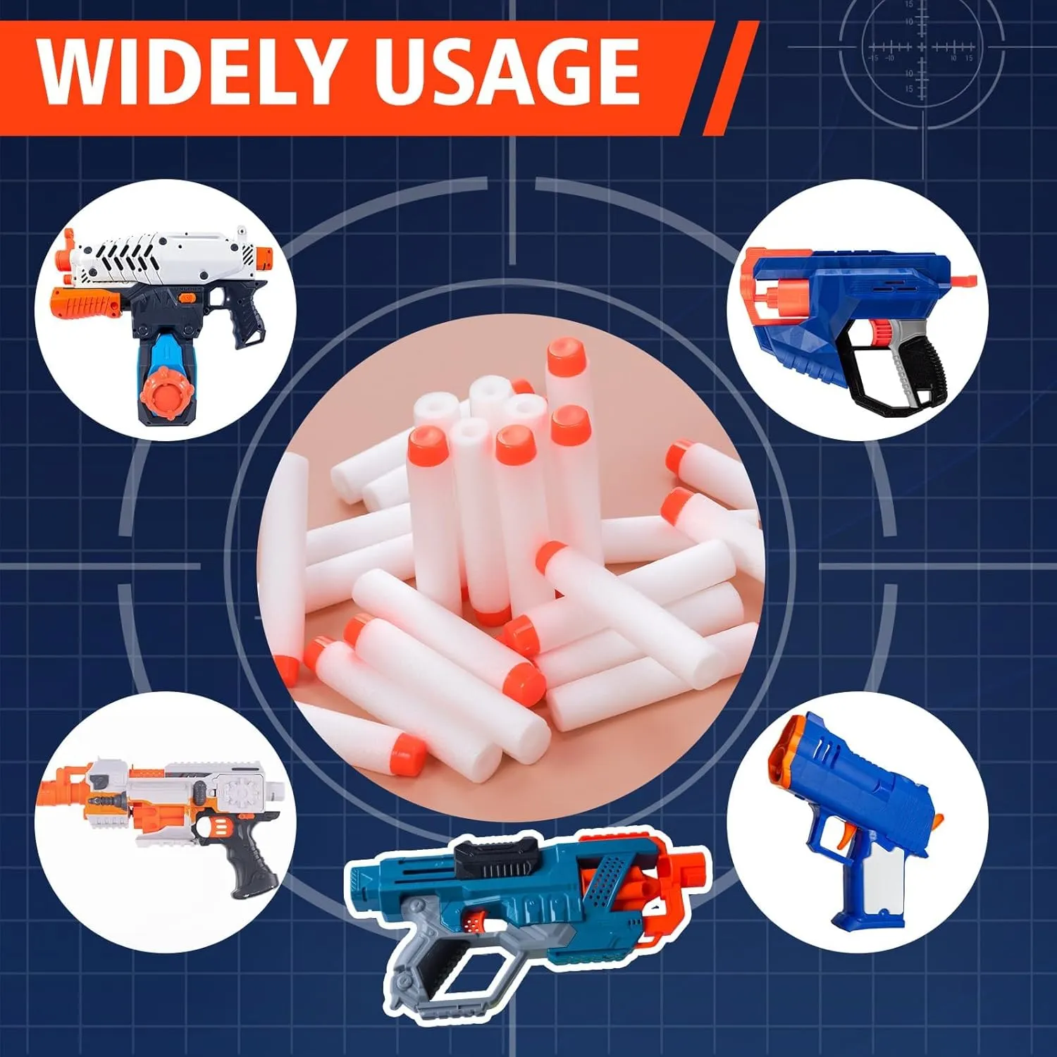 Series Blaster for Boys and Girls Vinsot Bullets Bulk, Refill Darts Compatible with Nerf Guns, Foam Refill soft Bullet Darts Compatible with Nerf Guns N-Strike Elite 