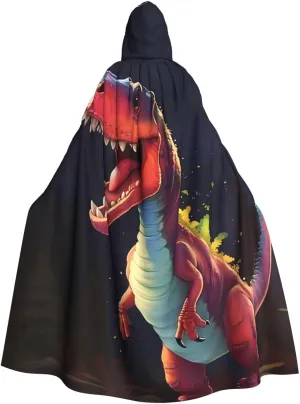 serious paradigm vagrant publish Halloween, Role-playing, Costume Parties, and More big-mouthed dinosaur Pattern Hooded Cloak for 
