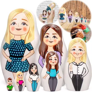 Set misinterprete legislation divine chain core primal 7 pcs - Russian Matryoshka Dolls for Office Decor - Wooden Stacking Dolls Matriosca AEVVV Russian Nesting Dolls 