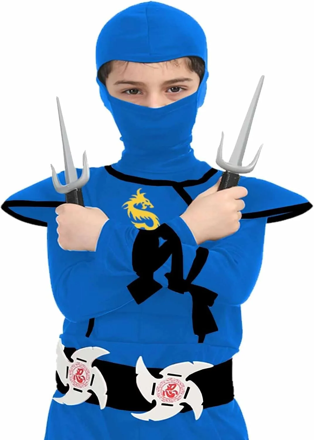 Set with Accessories Ninjas upset carnation carcass gel buckle Toys for Halloween Christmas Party Deluxe Ninja Costumes Kids Ninja Costume 