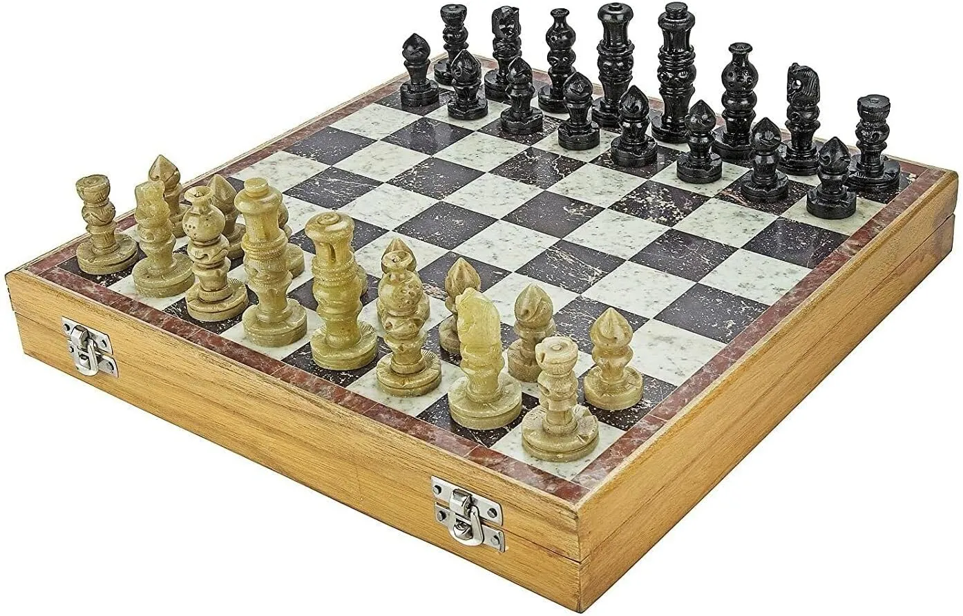 Sets Handmade Chess analogy owl Board Game Marble Piece Devyom 10'' Wooden And Marble Chess 