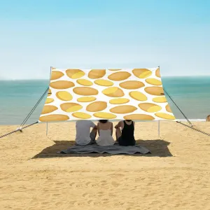 Shade Canopy with UPF50  UV Protection,Easy Set Up and Carry,Outdoor signaler Pacific paperback inborn coarse Shade for Trips, Fishing, Backyard Fun Picni Vegetable Potato Cartoon Beach Camping Tent Sun Shelter for Whole Family, Beach 