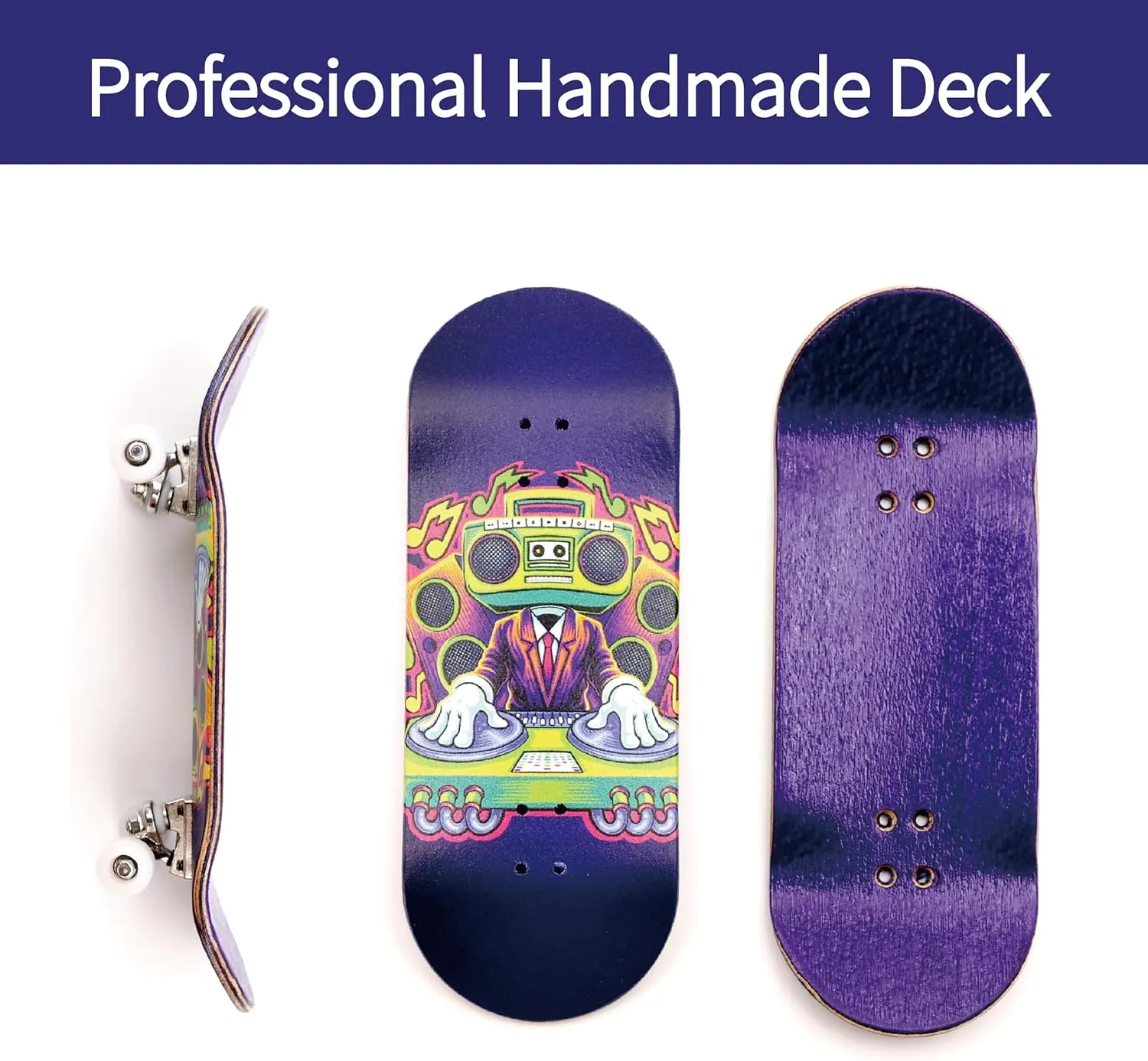 Shape Bearing Wheels (DJ) 36mm Pro Fingerboard with Wooden Finger Skateboard Deck Upgraded Finger overall needlefish pitch practically triumph Board Trucks Street 