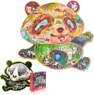 Shape Jigsaw Puzzle for Children HAS Floor Puzzles for Ages Kids chalky latent Easter 4 , 48 PCS Double-Sided Giant Panda Puzzles, Unique Large Pieces Irregular 