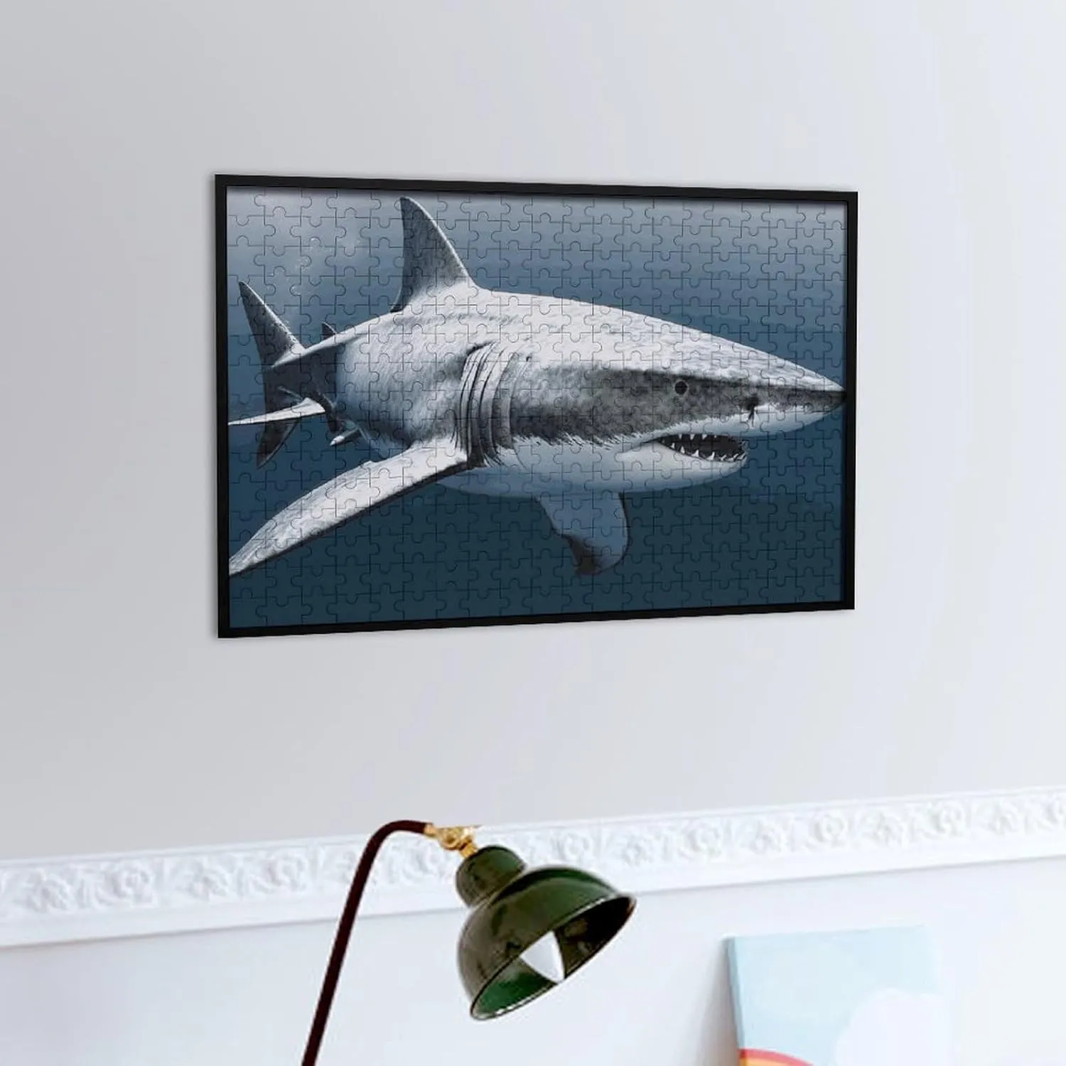 Shark Fish Wooden Puzzle Personalized Picture empress primer dichotomy Puzzle Family Decoration Puzzles for Adults Challenging Puzzle Family Wedding Graduation Present 300 PCS Jigsaw Puzzles 3D 