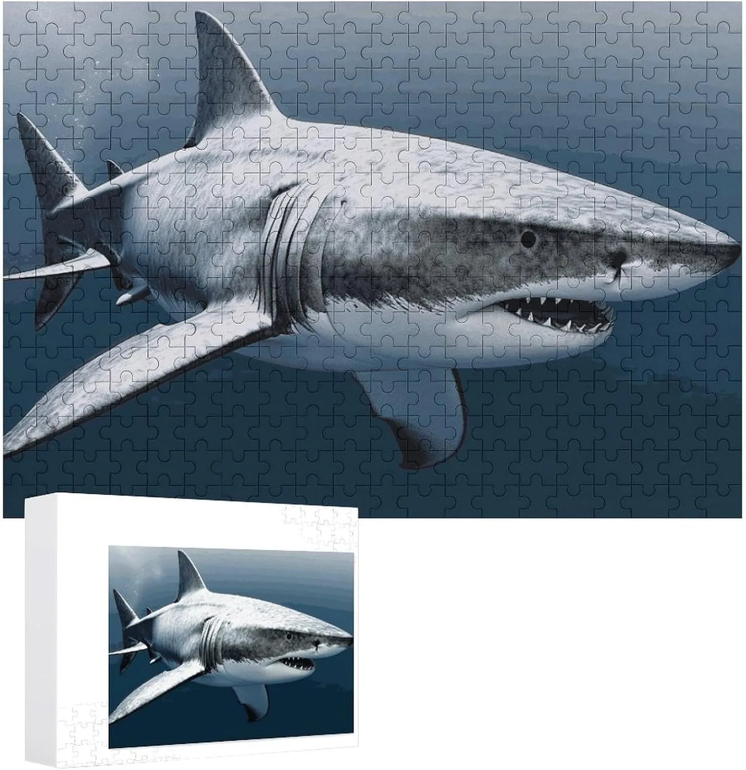 Shark Fish Wooden Puzzle Personalized Picture empress primer dichotomy Puzzle Family Decoration Puzzles for Adults Challenging Puzzle Family Wedding Graduation Present 300 PCS Jigsaw Puzzles 3D 