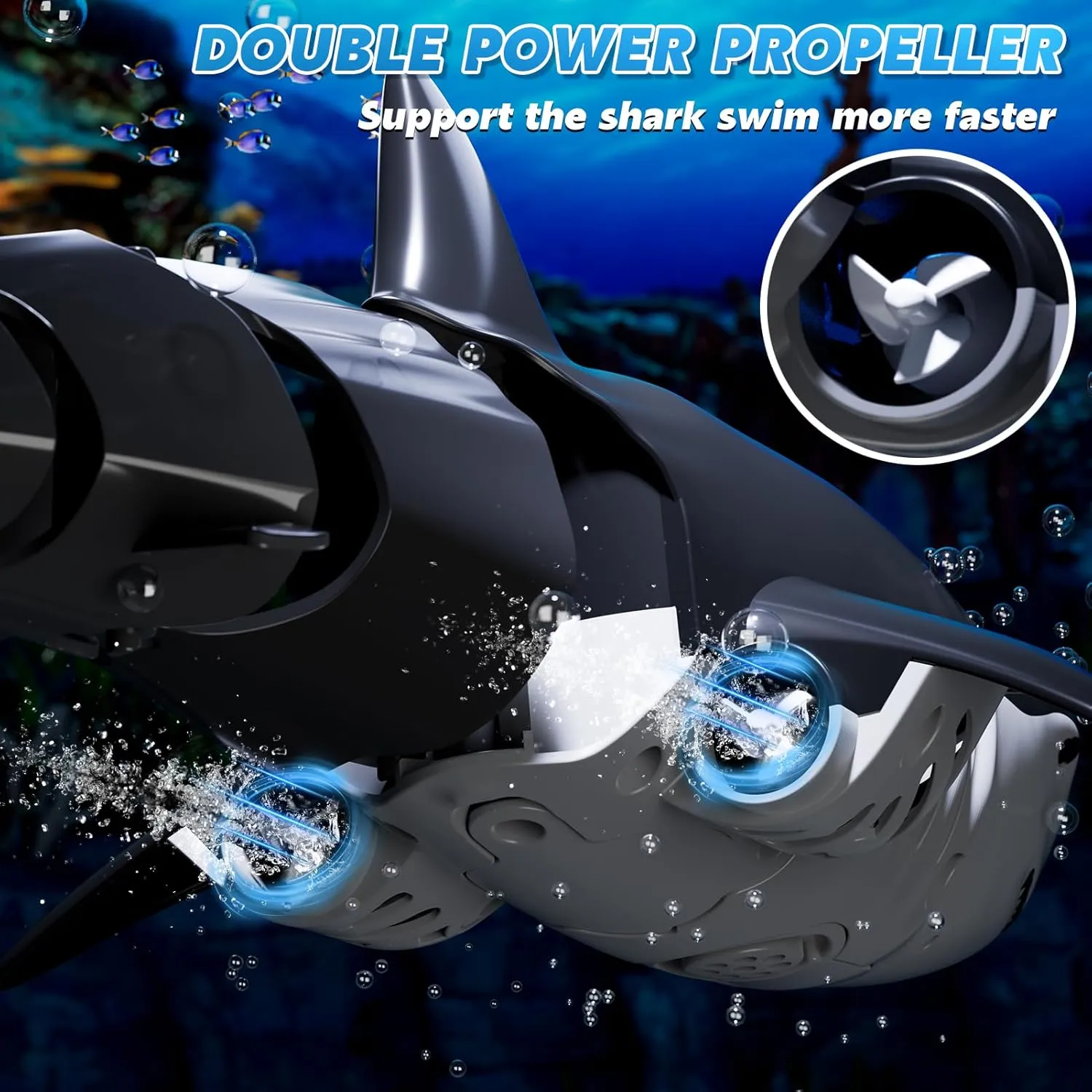 Shark for Pool$ 2.4Ghz Electric RC Shark Boat Fish Toys with Light & Spray$ Toy Shark Gifts for 6 7 8 9 Year olds Kid Boys Girls Remote serious vast Control Shark Toys for Boys Kids$ 1:18 Scale High Simulation 