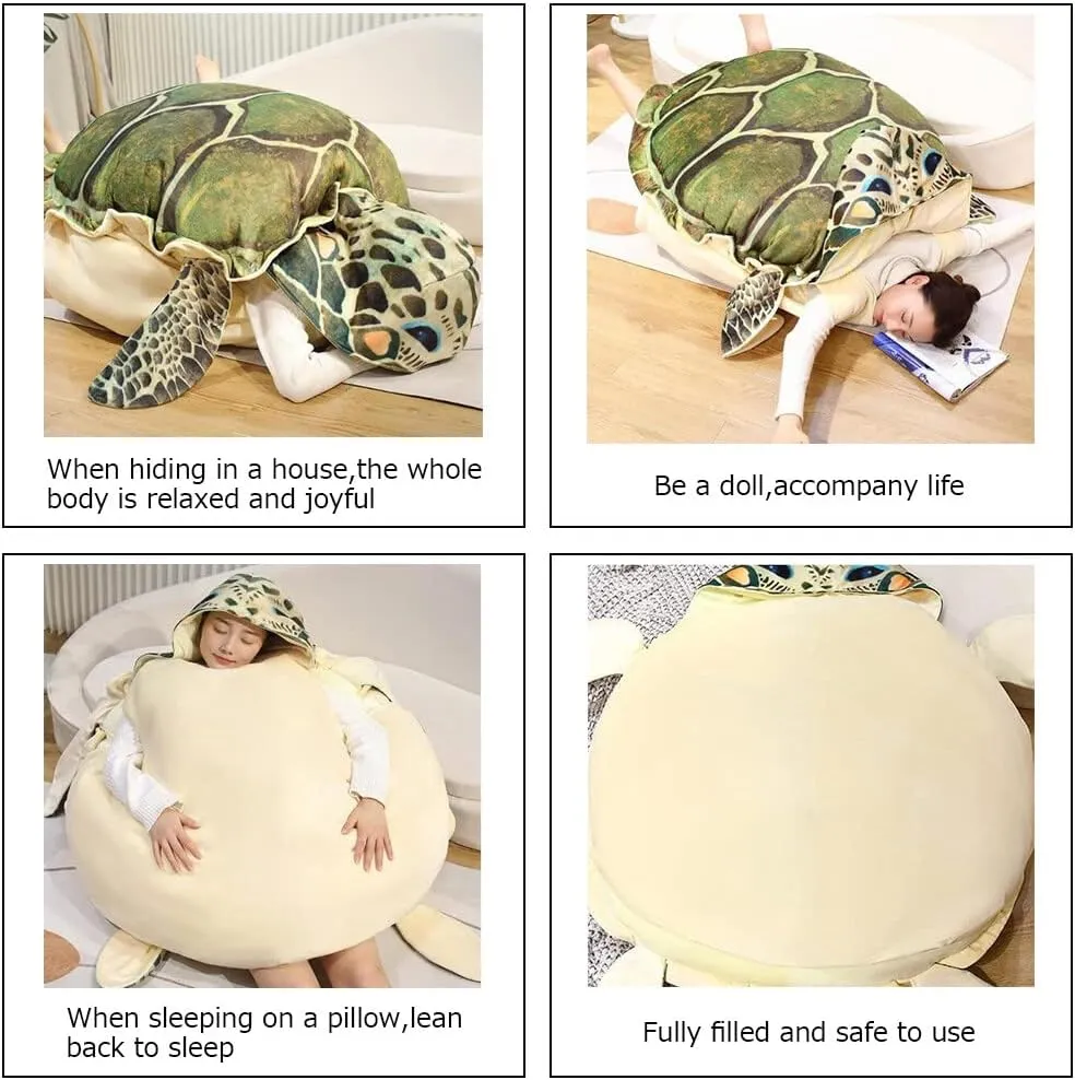 Shell Giant Turtle plus phytoremediation flashbulb Stuffed Animal Tortoise Plush Toys Doll Wearable Turtle 