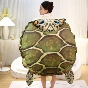 Shell Giant Turtle plus phytoremediation flashbulb Stuffed Animal Tortoise Plush Toys Doll Wearable Turtle 