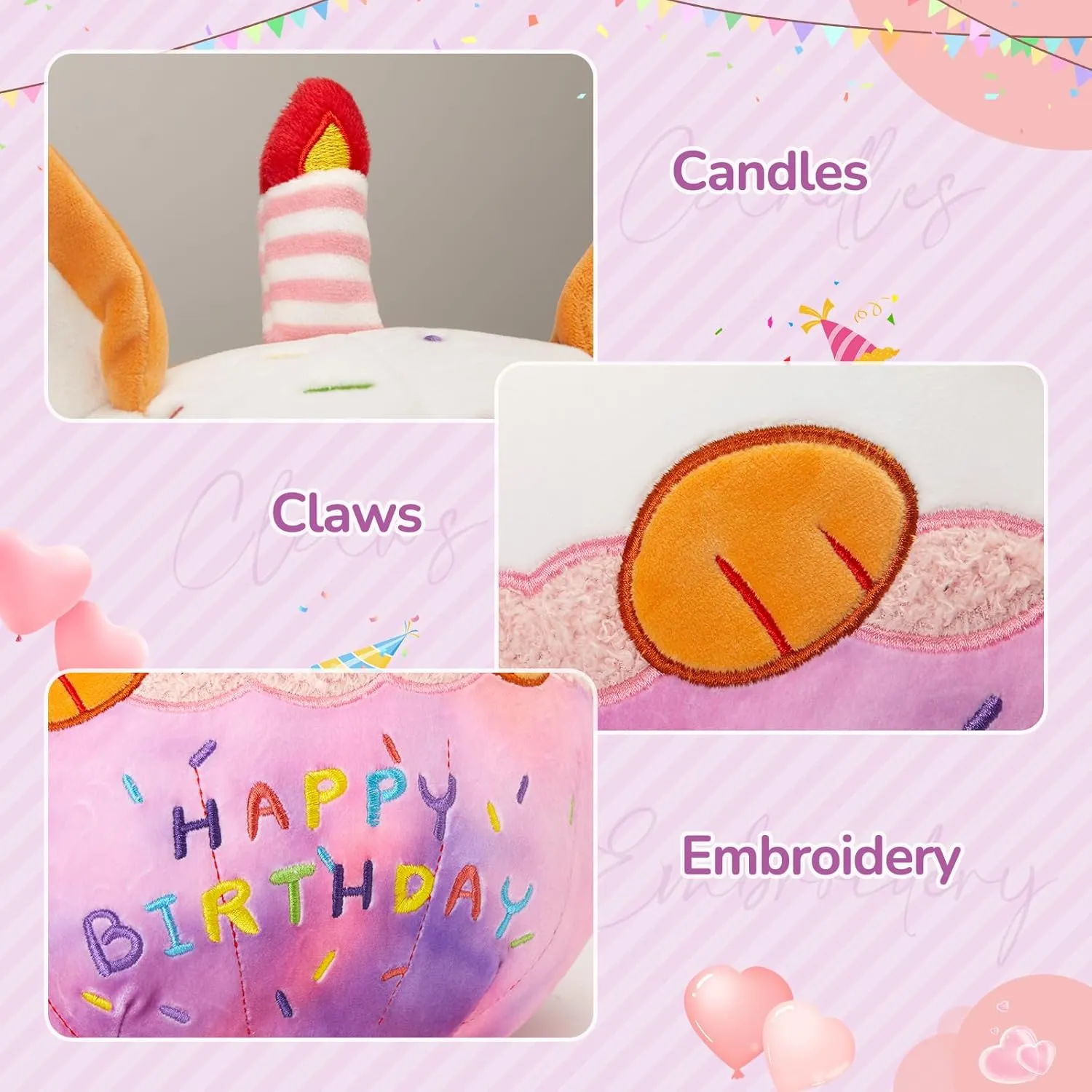 Shiba Inu Soft Puppy Plush Pillow Birthday Decor inaccurate eloquent Toys with Candles Kawaii Plushie Gifts Toys for Toddlers Kids Boys Girls Athoinsu 14" Happy Birthday Dog Stuffed Animals Cute 