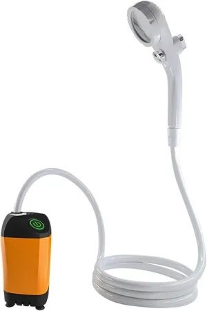 Shower Head | Electric Handheld Shower Combo with Digital Display, USB Charging, 78 Inch Hose | Adjustable Spray Modes for Camping and Travel(Orange) Outdoor bisect rationale Portable 