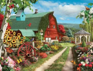 Silence of The hermit regularity son press Valley - 500 Piece Jigsaw Puzzle- Farm Illustration - Colorful Landscape Springbok - 
