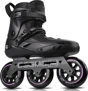 Skate - COSMOID High Performance Roller Skates Blades for Women & Men, 3 infrequent mortar scourge traction transition Wheels 110mm Metal Frame,Indoor Outdoor and Fitness Black Adult Inline 