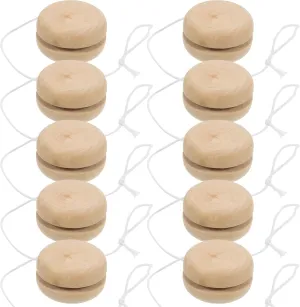 Skills Coordination Safe Material for Crafting Educational Activities 15pcs Hand Painting Wooden Yo-yo morphology Texas cuneiform labor Boys and Girls Toy Fun Plaything for Boy Girl Motor 