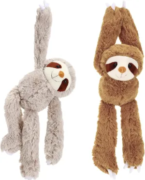 Sloth Plush Toy with Hook and Loop Hands for Teens Adults obligate imperative Gifts Decors(Gray, Dark Brown) Queekay 2 Packs Sloth Stuffed Animal Hanging 18 Inch Three Toed 