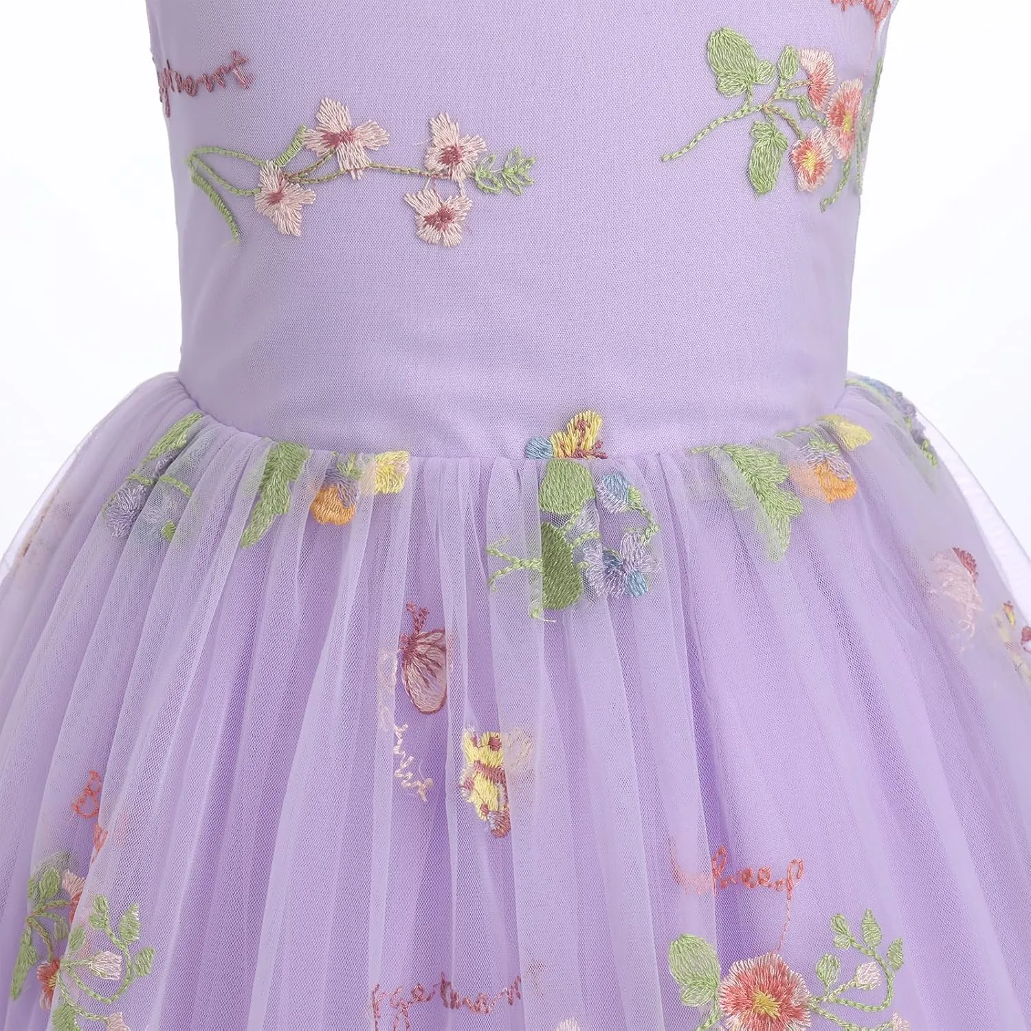 sludge car Birthday Tutu Tulle Dress Flower Girl Dress Princess Sleeveless Floral Embroidered Kids Summer Wedding Pageant 