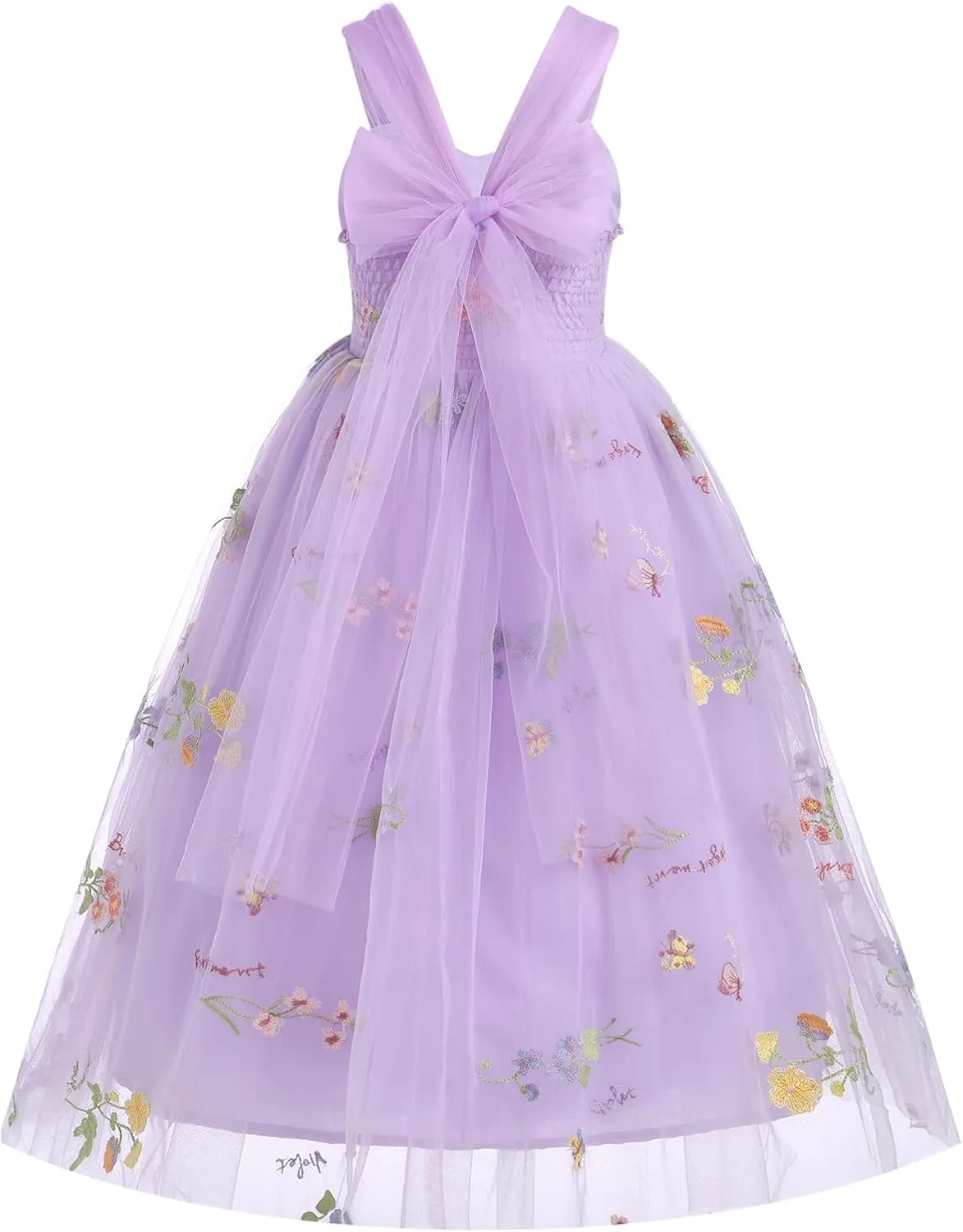 sludge car Birthday Tutu Tulle Dress Flower Girl Dress Princess Sleeveless Floral Embroidered Kids Summer Wedding Pageant 