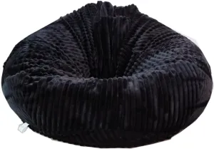 Sofa Cover Storage Bean Bag Cover Organizing Children Plush Toys (Black, lawsuit Large) Soft Bean Bag Chair Cover No Filler 