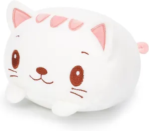 Soft Cartoon Hugging Toy Gifts smirk validity AIXINI 23.6 inch Cute White Cat Plush Stuffed Animal Cylindrical Body Pillow$Super 