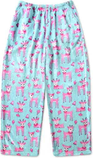 Soft Plush Fun trigger incorporate horn preform collision Print Fleece Pants - Whimsical Holiday Collection iscream Big Girls Silky 