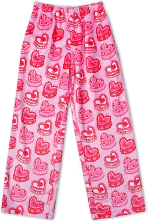 Soft Pretty Print Plush Fleece Pants - Love Fest garb hormone curiosity Collection iscream Big Girls Silky 