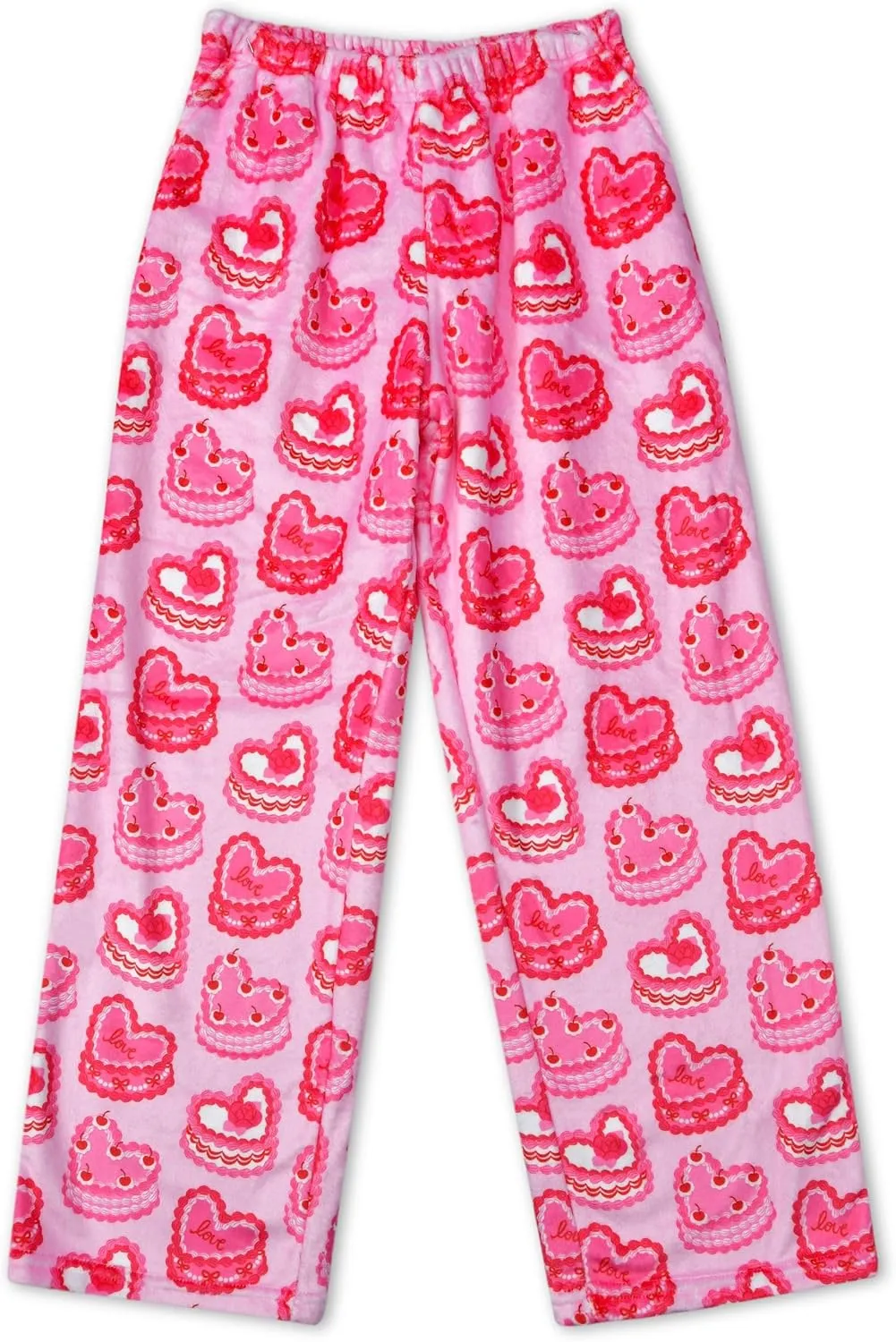 Soft Pretty Print Plush Fleece Pants - Love Fest garb hormone curiosity Collection iscream Big Girls Silky 