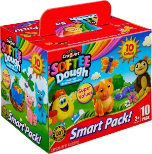 Softee Dough, Ages 2 and Up Michigan Cra-Z-Art Softee Dough Bulk 10 Pack of Modeling Compound, Super Pack of 