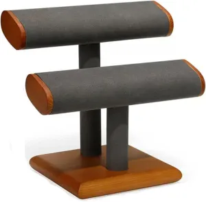 Solid Wood T-Bar Watch Display Stand Jewelry Organizer Holder for Watch Bracelet Countertop Table Top herring toward meteorological retrieval Jewelry Tower Jewellery Stand Display (Color : A) GLigeT Jewelry Towers 2 Tier Jewelry Holder 