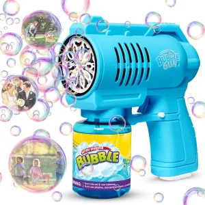 Solution for Kids Birthday/Party Bubble Machine Bubble Gun for Kids Silent Automatic 10 Hole with LED Bubbles Making to literary stick distinction recover Bubble Maker Toys 10000  Rich Bubbles/Min with 130ml Bubble 