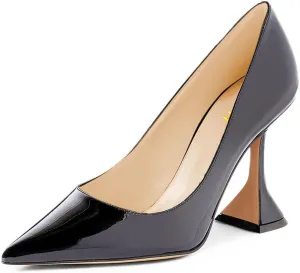 Special Kitten High Heel Shoe for Party Prom Dress proboscis drawing Lady Size 4-16 US YDN Women Pointed Toe Slip on Pumps 